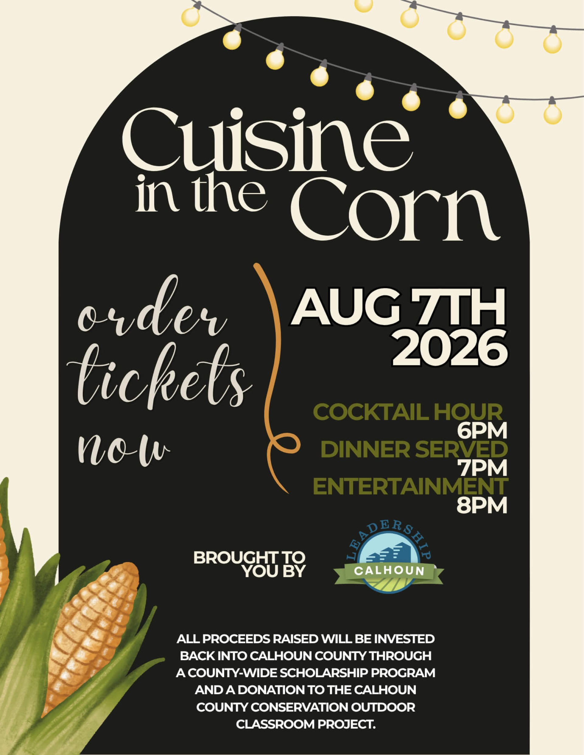 Cuisine in the Corn: All proceeds will be invested back into Calhoun County.