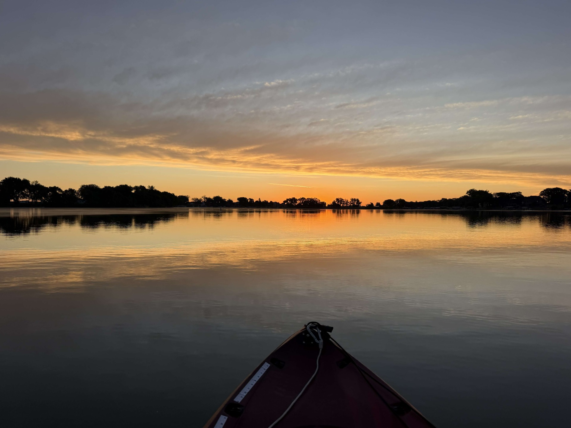 Kayaking at sunset on Twin Lakes.