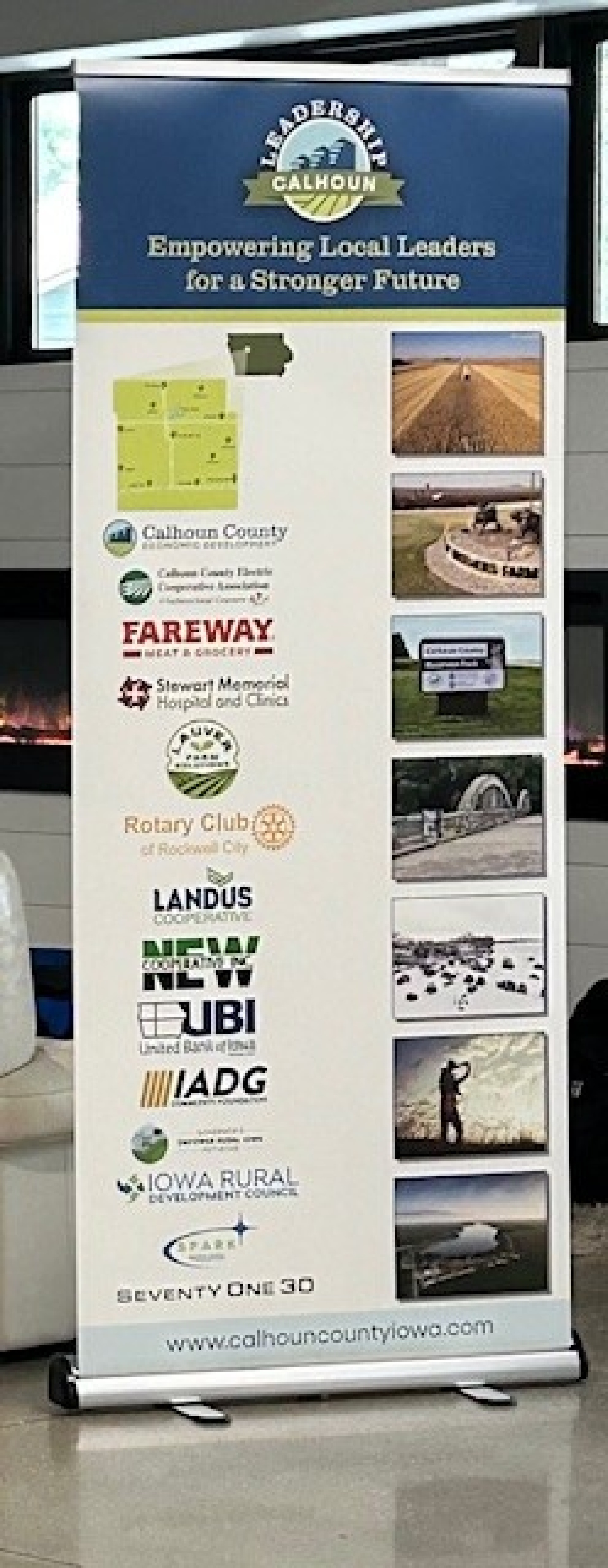 Leadership Calhoun banner at opening session.